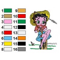 Betty Boop Embroidery Design 16